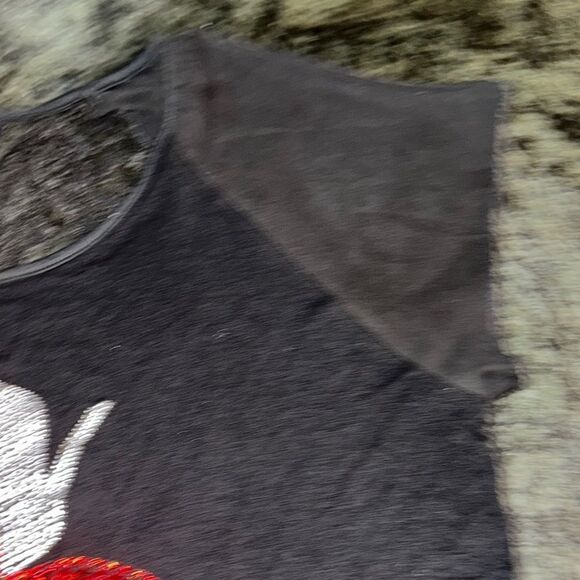 Disney Couture rhinestone sequin apple slipper lace backsnow white cap sleeve . - Picture 8 of 12